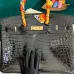 Hermes AAA handbag black #A38478