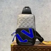 louis vuitton blue LV avenue sling bag leather #999924859