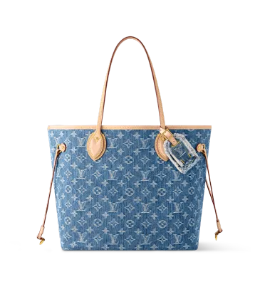  Tote Handbag Neverfull MM Monogram Denim Bags and Small Leather #A53431