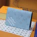 LOUIS VUITTON passport Case Chip version White/Blue #A53522