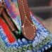 MIUMIU Logo crochet shoulder bag in multicoloured size:25.5×14×10cm #A53542