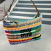 MIUMIU Logo crochet shoulder bag in multicoloured size:25.5×14×10cm #A53542
