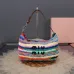 MIUMIU Logo crochet shoulder bag in multicoloured size:25.5×14×10cm #A53542