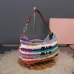 MIUMIU Logo crochet shoulder bag in multicoloured size:25.5×14×10cm #A53542