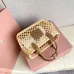 Tan/caramel Woven Fabric Handbag With Leather Trim #A50907