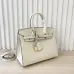 Birkin Handbag 25cm White #A50031