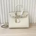 Birkin Handbag 25cm White #A50031