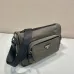 Coffee Prada Brique Saffiano leather bag size:28×17.5×10cm #A53543