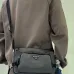 Coffee Prada Brique Saffiano leather bag size:28×17.5×10cm #A53543
