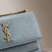 YSL Sunset Crossbody Bag Crocodile Embossed Leather size:22×8×6cm #A53694