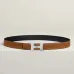 HERMES Women Belt Mini Constance belt buckle Reversible leather strap 24 mm #A49399