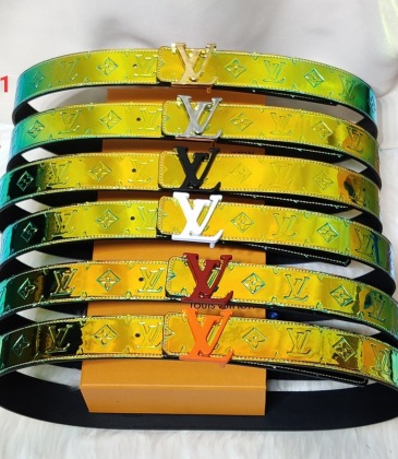 2020  AAA+ Leather Belts monogram prism LVshape W4cm #9873561