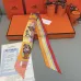 HERMES Scarf Small scarf decorate the bag scarf strap #A48568