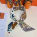 HERMES Scarf Small scarf decorate the bag scarf strap #A48569