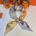 HERMES Scarf Small scarf decorate the bag scarf strap #A48569