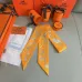 HERMES Scarf Small scarf decorate the bag scarf strap #A48571