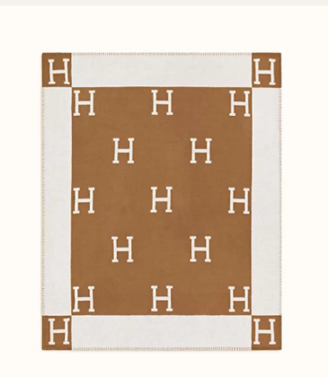 Hermes Brown Avalon Blanket #999916052