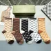 Gucci Striped Cotton Crew Socks with Logo #A45585