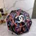 Chanel 2024 Summer New Folding Umbrella Black Coating for Sun Protection #A38991
