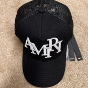Amiri Staggered Logo Trucker Hat Black #A37246