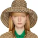 Gucci beige canvas gg wide brim hat #A53430