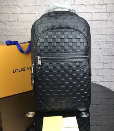  premium leather black checker backpack #9120858