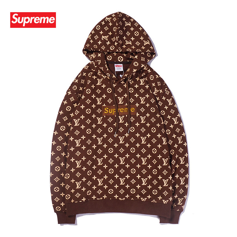 Buy Cheap Supreme LV Hoodies for Men Women in Red coffee #99900285 from 0