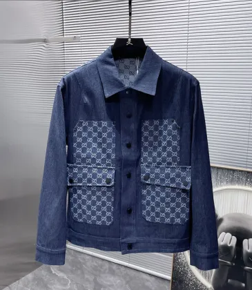 Jackets for MEN GG denim jacquard jacket Blue #A53766