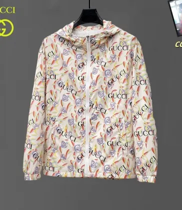 Gucci Luxury Brand Signature Pattern Hooded Jacket - Lightweight UV Protection #A53150