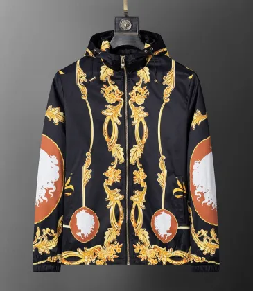Versace Men's Baroque  Printed Hooded Jacket #A54237