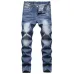 2021 new men's jeans blue stretch European and American personality zipper decoration jeans trendy men #99905875