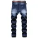 2021 new men's jeans blue stretch European and American personality zipper decoration jeans trendy men #99905875