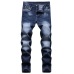 2021 new men's jeans blue stretch European and American personality zipper decoration jeans trendy men #99905875