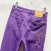 Chrome Hearts Jeans for Men Purple Combo Embroidered #A53891