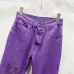 Chrome Hearts Jeans for Men Purple Combo Embroidered #A53891