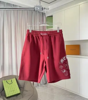 Chrome Hearts Pants for Chrome Hearts Short pants for men Black/Red/Blue #A53834