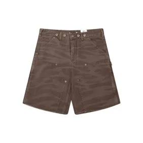 Hellstar Brown Camo Denim Shorts Rugged Utility Meets Street Edge #A54221