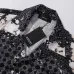 Amiri Black Patterned Cuban Collar Short Sleeve Shirt With Artistic Details #A54242