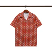 Amiri Red Patterned Cuban Collar Short Sleeve Shirt For Fashion - Forward Looks #A54241