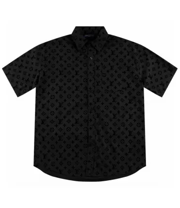 Louis Vuitton Black short sleeve shirt for men #A41974