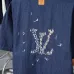 Louis Vuitton short sleeved shirts for men denim shirt #A52981