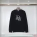 Dior Embroidered Logo Round Neck Sweatshirt Black/White #A53792