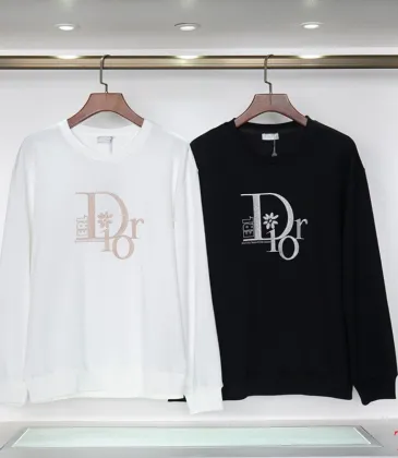 Dior Embroidered Logo Round Neck Sweatshirt Black/White #A53792