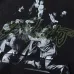 Off - White Black Hoodie With Artistic Graphic Print And Brand Elements #A54247