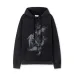 Off - White Black Hoodie With Artistic Graphic Print And Branded Details #A54245