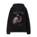 Off White Black Hoodie with Blue Green Glitter Logo and Front Pocket for Men and Women #A54251