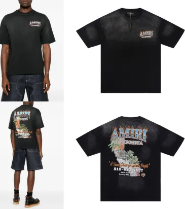 AMIRI SIXTHREESEVEN Bob Marley Tour T-Shirt in Washed Black #A53511