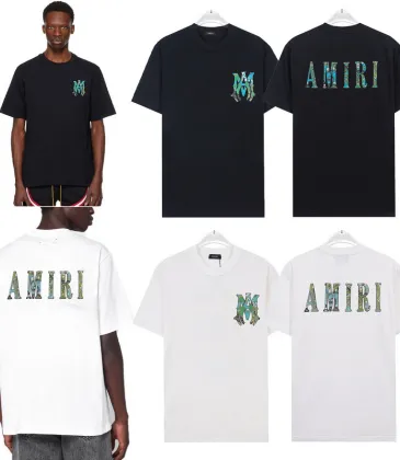 Amiri T-shirts AMIRI Watercolor Ma Tee Black/White #A53435