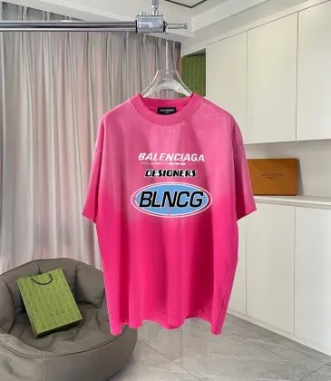 Balenciaga T-shirts for Men Bold Logo Graphics Streetwear Edge Black/White/Red #A54219