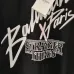 Balmain Paris Black/White T Shirt Featuring Stranger Things Logo and Bold Collaborative Graphic Design for Streetwear Fans #A54259